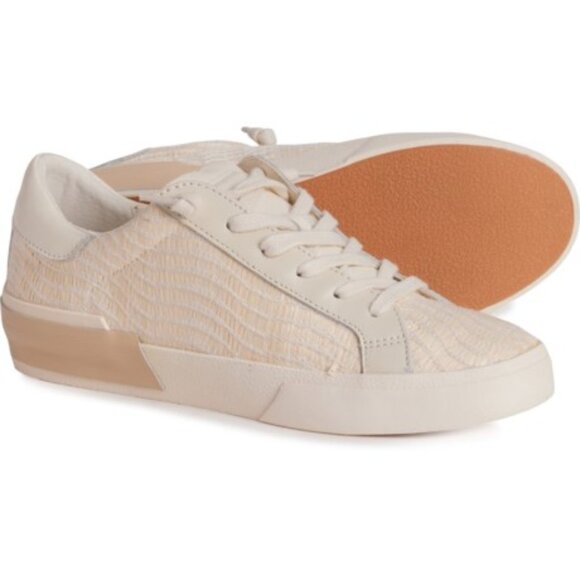 Dolce Vita Zina Sneakers in Bone Raffia - Picture 1 of 4